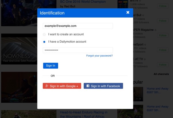 dailymotion-password