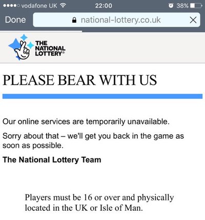 lottery-site-down